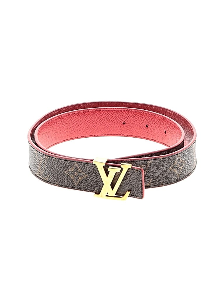 Pre-owned Louis Vuitton Leather Belt In Red