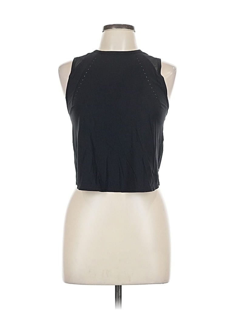 Pre-owned Lululemon Athletica Tank Top Black Halter Neckline Tops