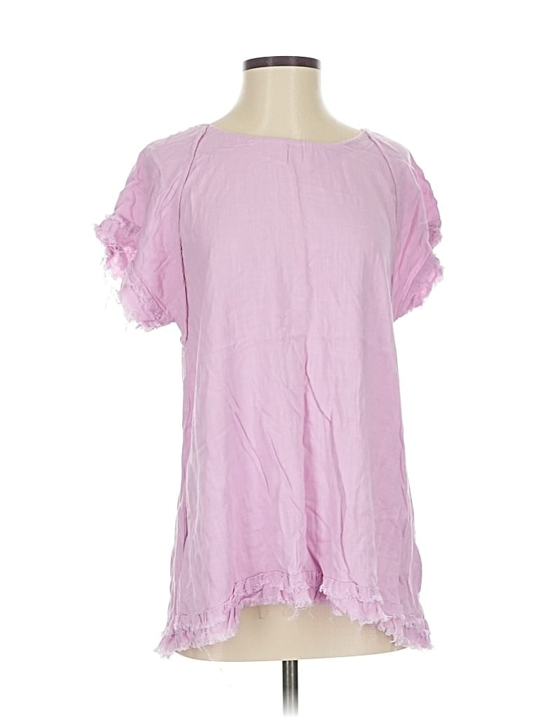 Pre-owned White Birch Short Sleeve Blouse In Pink