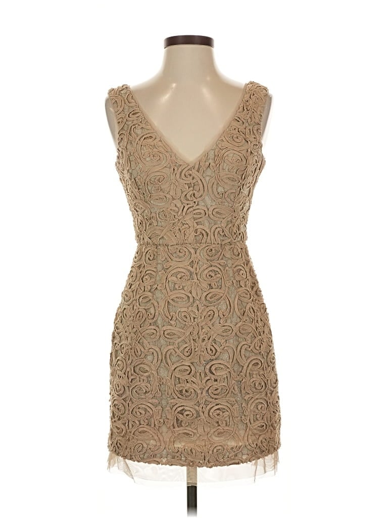 Pre-owned Bcbgmaxazria Cocktail Dress In Brown