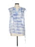 Simply Vera Vera Wang 100% Polyester Blue Sleeveless Blouse Size L - photo 1