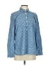 Tommy Hilfiger Polka Dots Blue Long Sleeve Button-Down Shirt Size S - photo 1