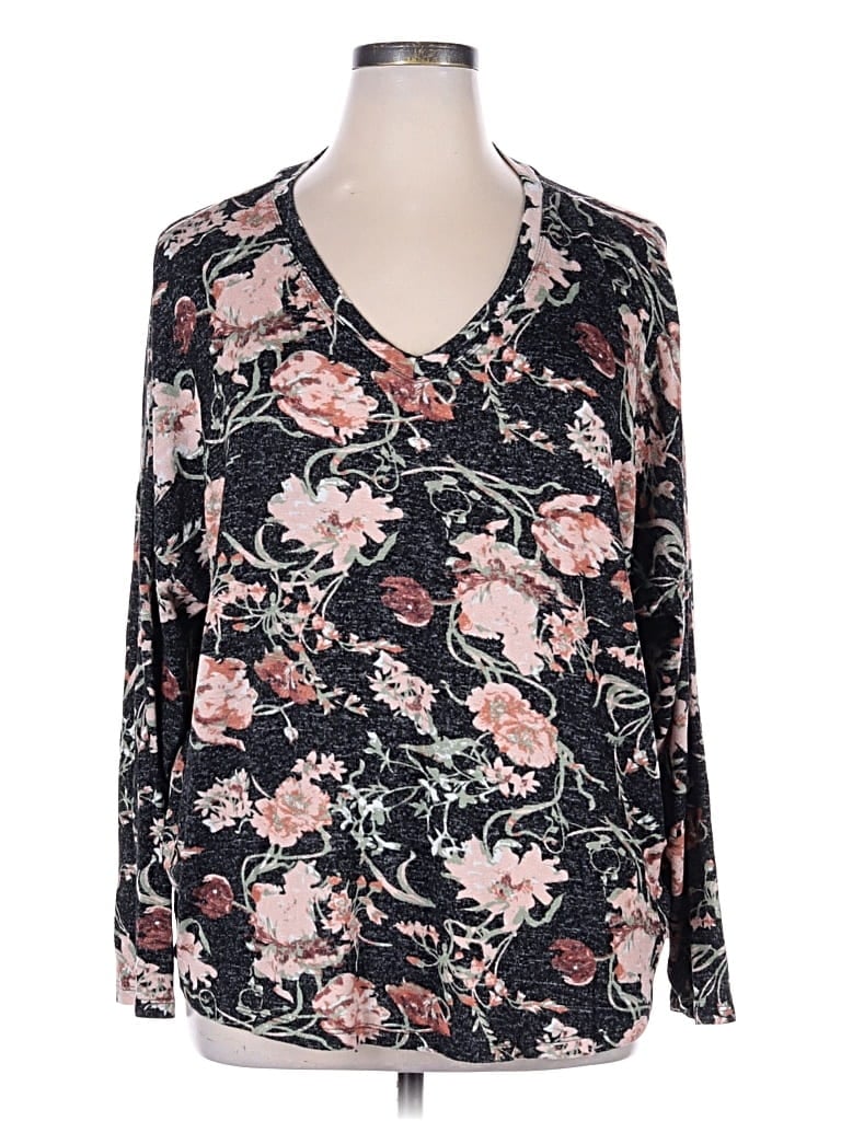 Pre-owned Well Worn Long Sleeve T-shirt In Black