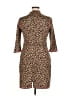 Slate & Willow Animal Print Brown Cocktail Dress Size XL - photo 2