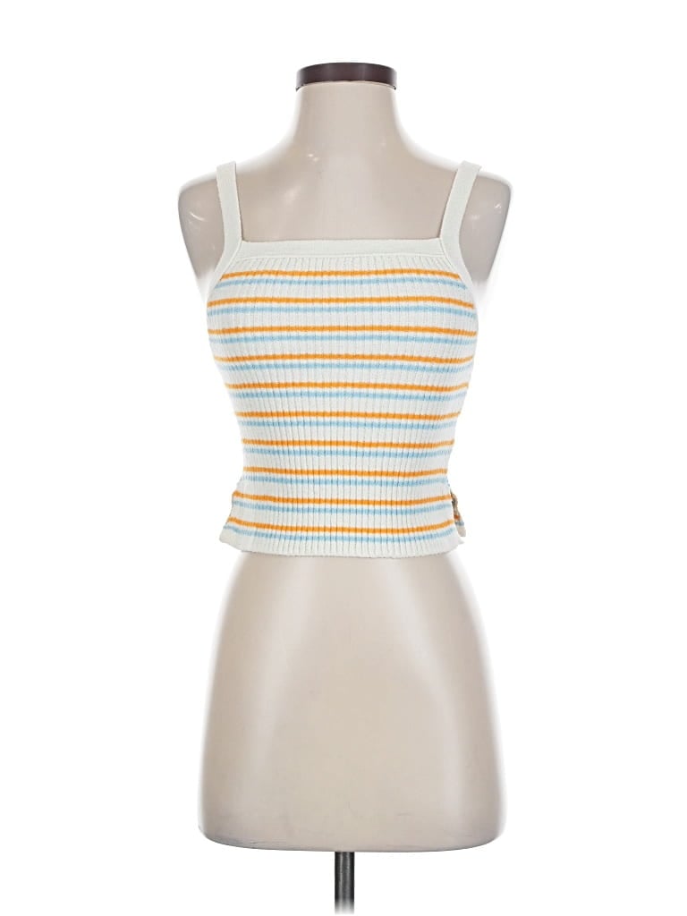 Pre-owned Bdg Tank Top Yellow Strapless Neckline Tops