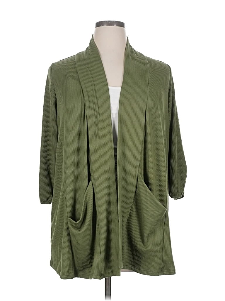 Pre-owned Molly & Isadora Cardigan Sweater In Green