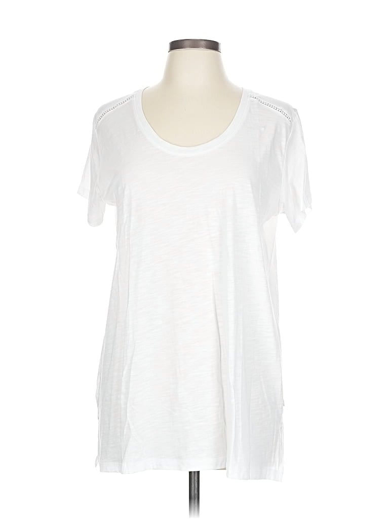 Pre-owned Eddie Bauer Short Sleeve T-shirt In White