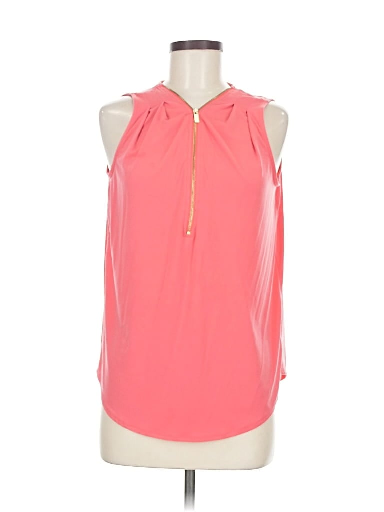 Pre-owned Ellen Tracy Sleeveless Blouse In Pink