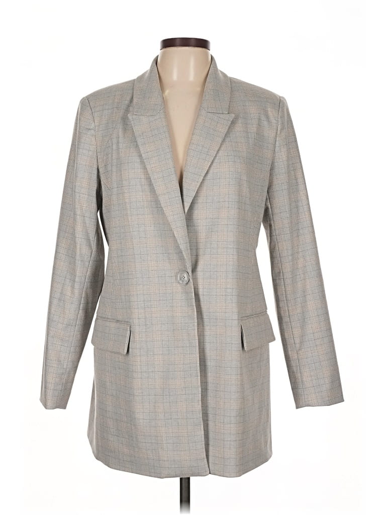 Pre-owned Nine West Blazer Jacket In Gray