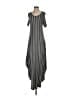 Final Touch Stripes Gray Casual Dress Size S - photo 1