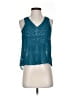 Chandi & Lia 100% Polyester Teal Sleeveless Blouse Size XS - photo 1