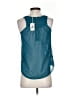 Chandi & Lia 100% Polyester Teal Sleeveless Blouse Size XS - photo 2