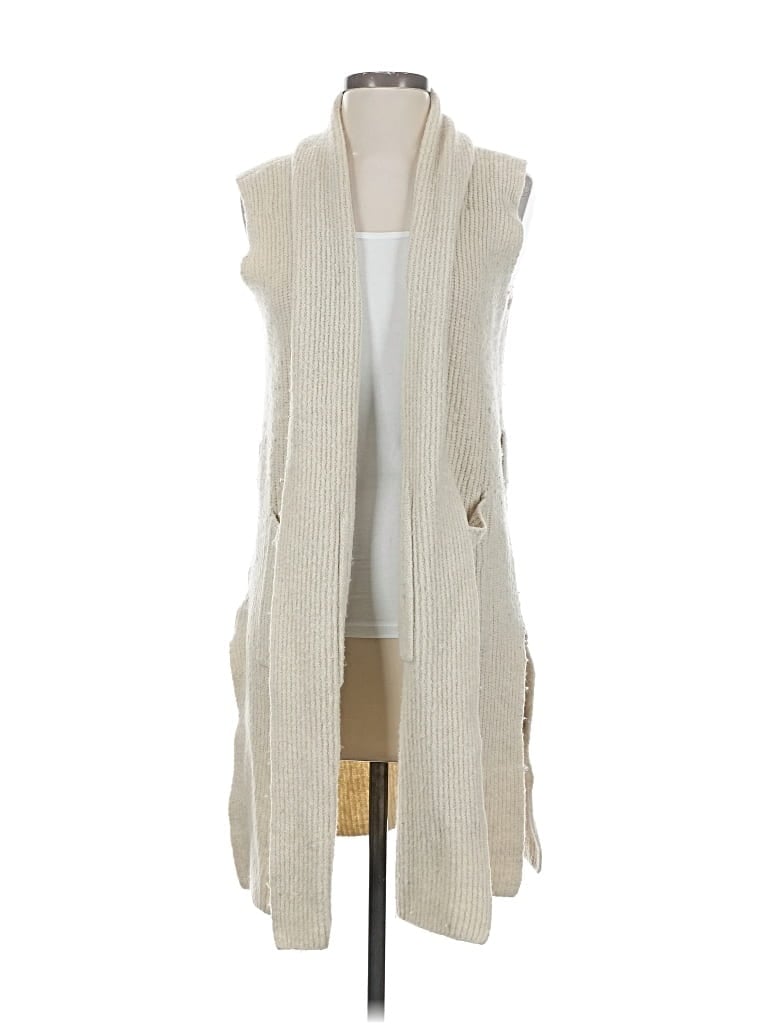 Pre-owned Ann Taylor Loft Cardigan Sweater In White