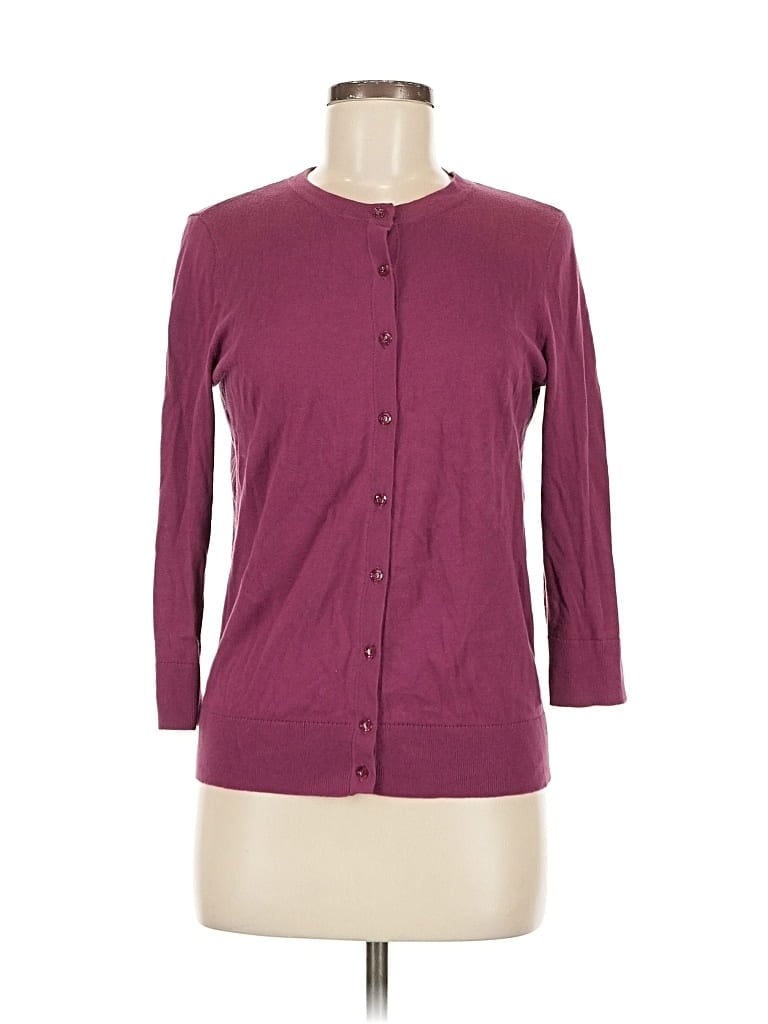 Pre-owned Ann Taylor Loft Outlet Cardigan Sweater In Burgundy