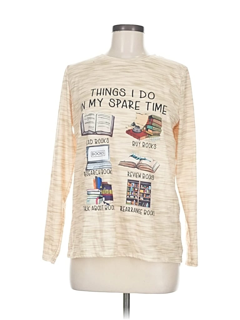 Pre-owned Unbranded Long Sleeve T-shirt In White