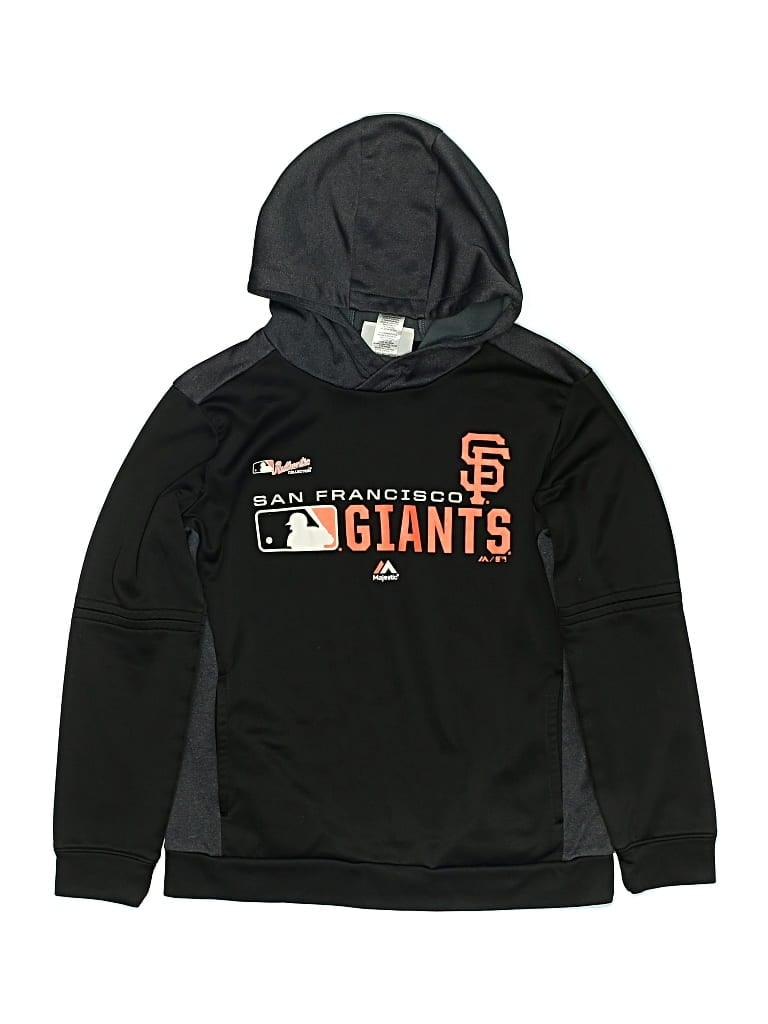 Pre-owned Majestic Kids' Pullover Hoodie In Black