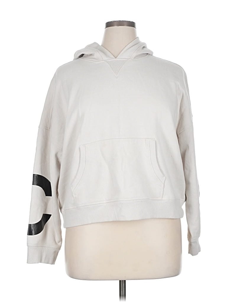 Pre-owned Calvin Klein Performance Pullover Hoodie In White