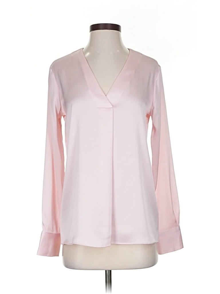 Pre-owned Banana Republic Long Sleeve Blouse In Pink