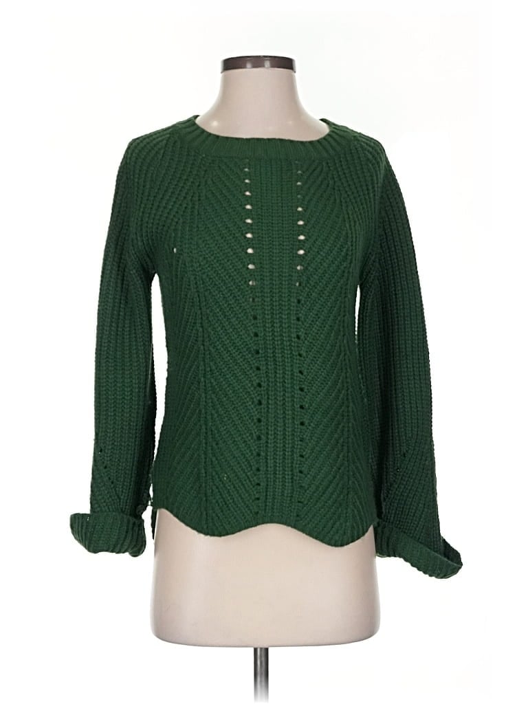 Pre-owned Main Strip Pullover Sweater In Green