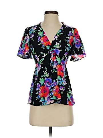 Nanette Lepore Short Sleeve Silk Top (view 1)