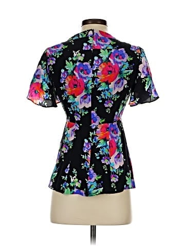 Nanette Lepore Short Sleeve Silk Top (view 2)