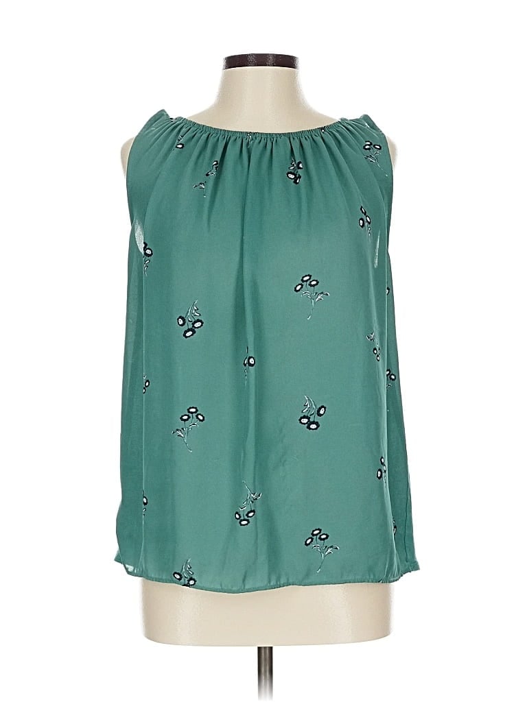 Pre-owned Ann Taylor Loft Outlet Sleeveless Blouse In Blue