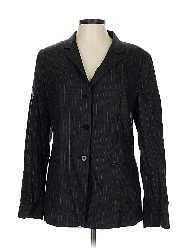 Pre-owned Lafayette 148 Blazer Jacket In Gray