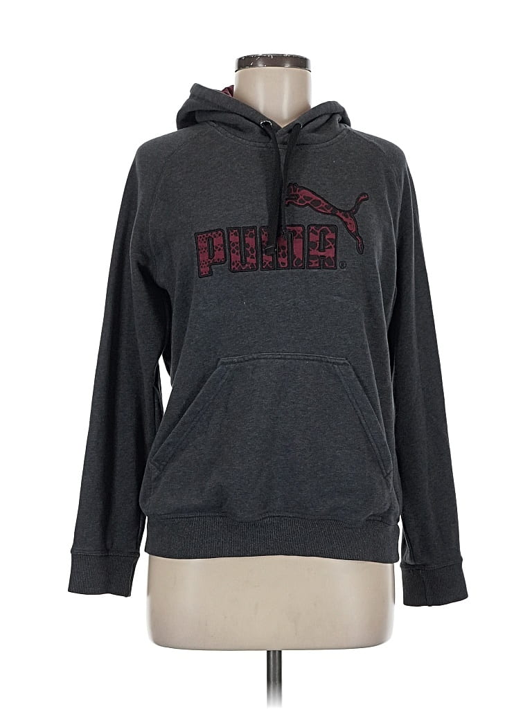 Pre-owned Puma Pullover Hoodie In Gray
