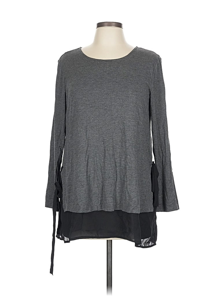 Pre-owned Pebble And Stone 3/4 Sleeve T-shirt In Gray