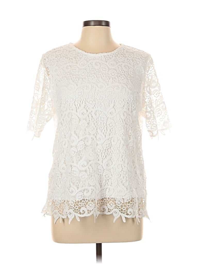 Pre-owned Philosophy Republic Clothing Short Sleeve Blouse In White