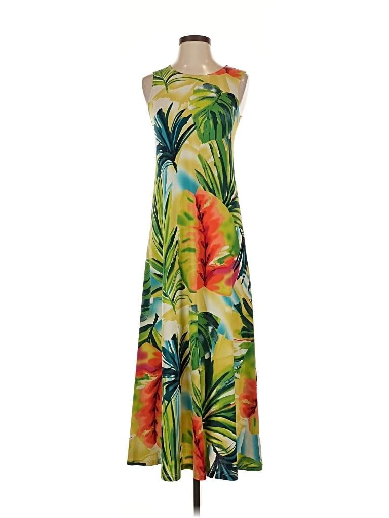 Pre-owned Attitudes By Renee Casual Dress In Green