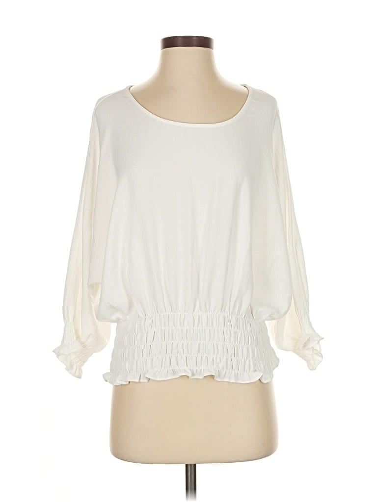 Pre-owned Vince Camuto 3/4 Sleeve Blouse In White
