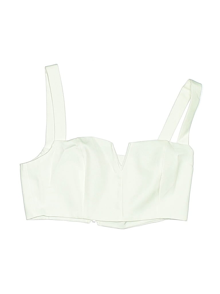 Pre-owned Cider Sleeveless Top White Sweetheart Neckline Tops