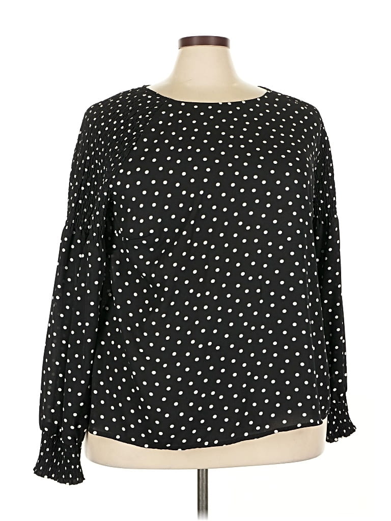 Pre-owned Worthington Long Sleeve Blouse In Black