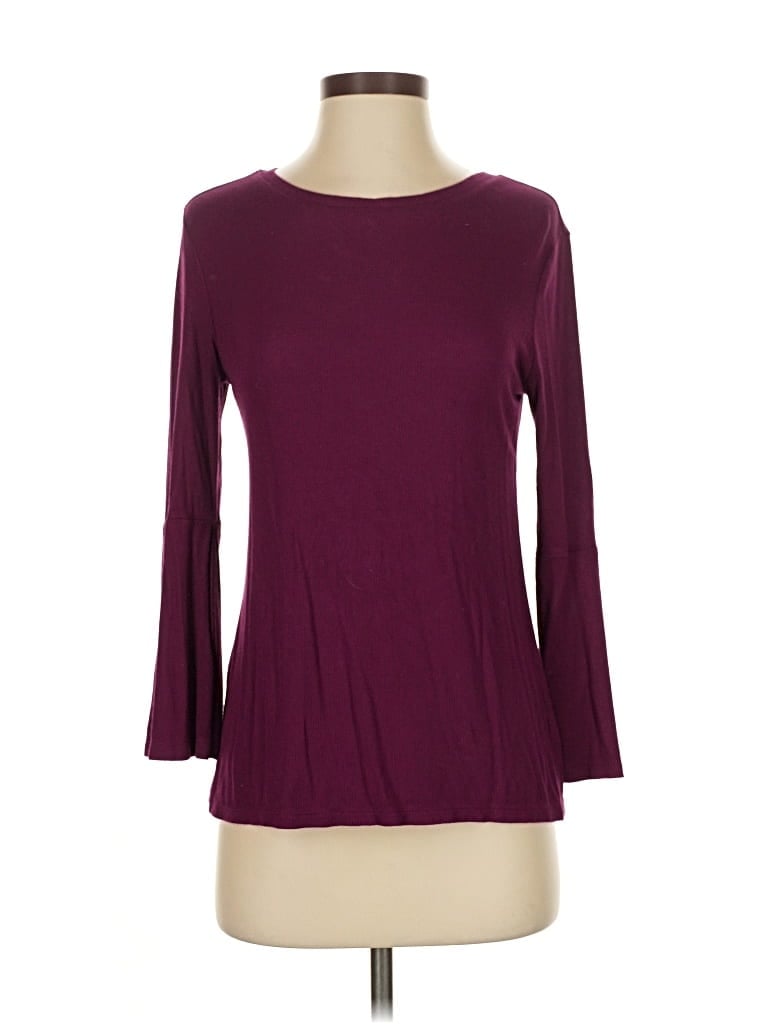 Pre-owned Old Navy 3/4 Sleeve T-shirt In Burgundy