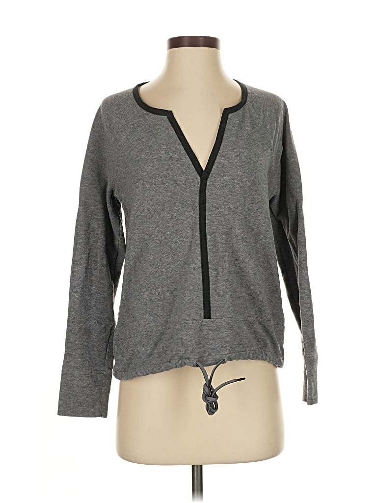 Pre-owned Athleta Cardigan Sweater In Gray