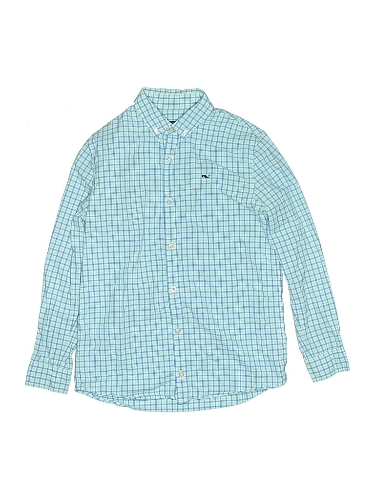 Pre-owned Vineyard Vines Kids' Long Sleeve Button Down Shirt In Blue