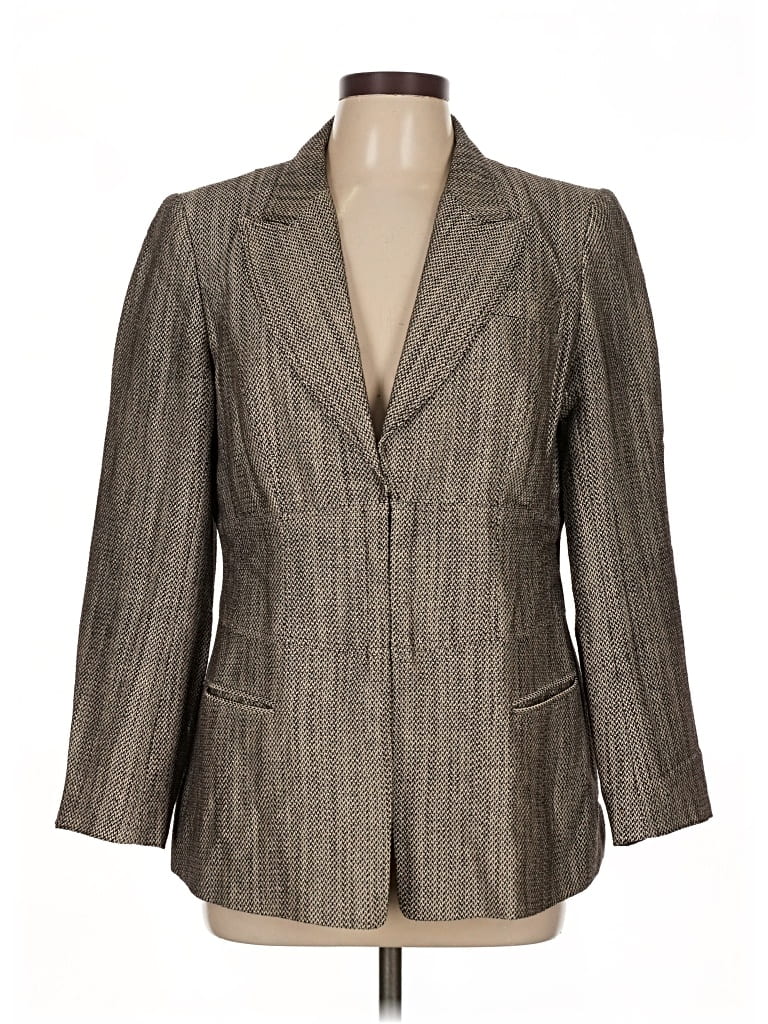 Pre-owned Lafayette 148 Blazer Jacket In Brown