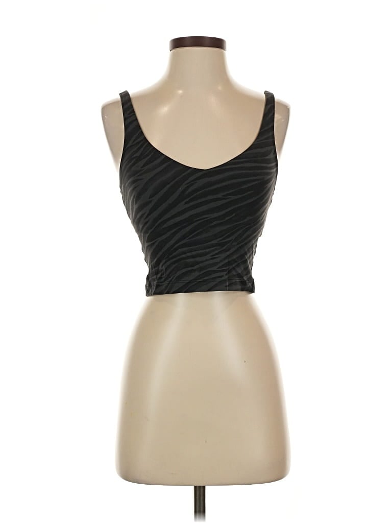 Pre-owned Lululemon Athletica Tank Top Black Strapless Neckline Tops