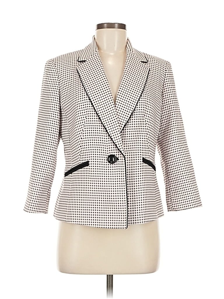 Pre-owned Kasper Blazer Jacket In White
