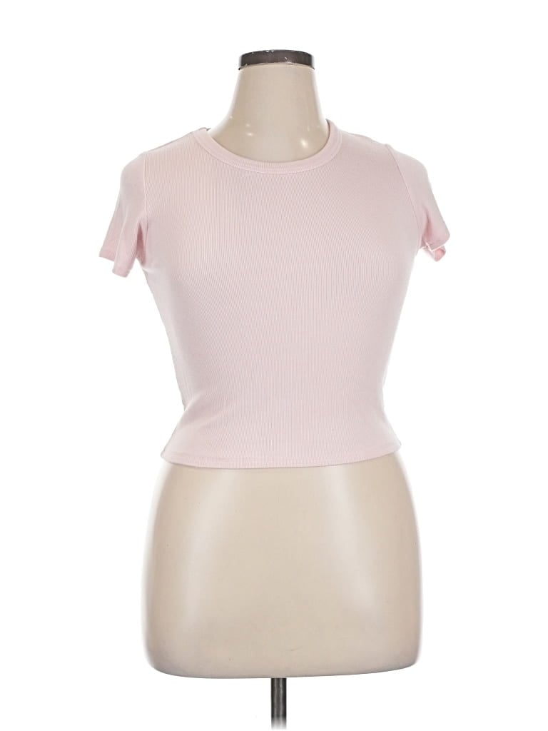 Pre-owned Jon & Anna Short Sleeve Turtleneck In Pink