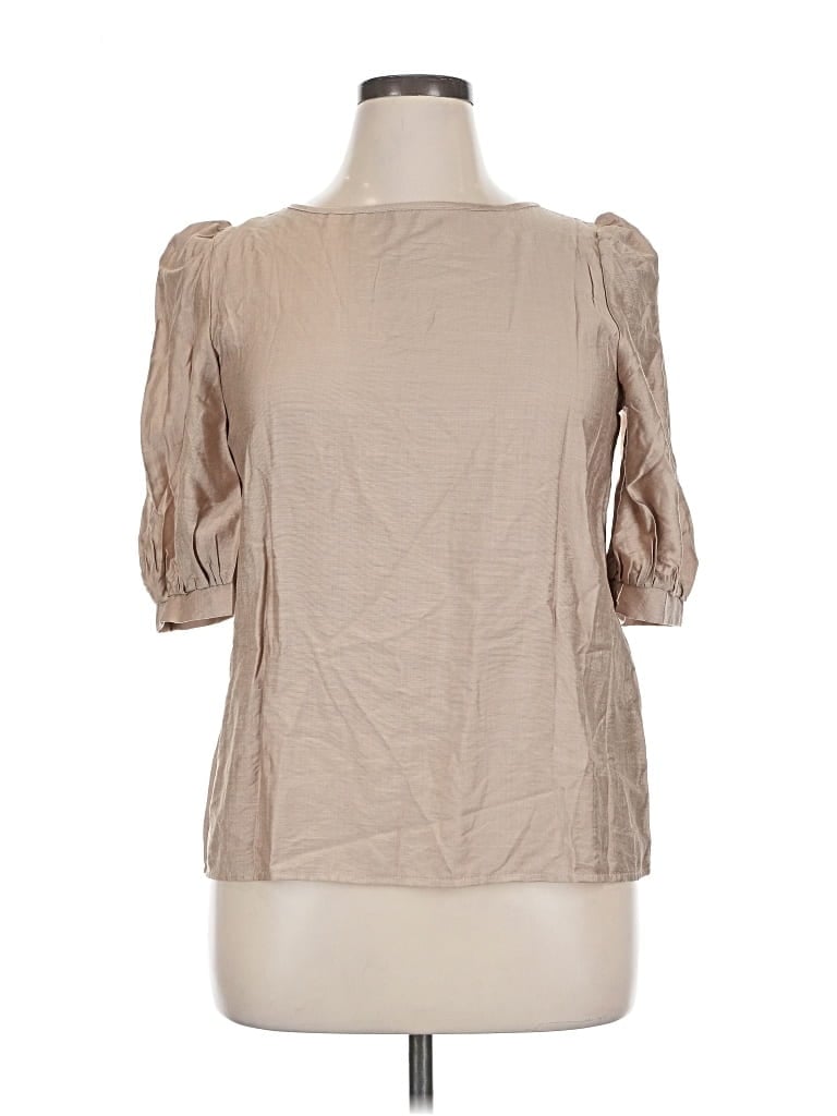 Pre-owned Shein 3/4 Sleeve Blouse In Brown