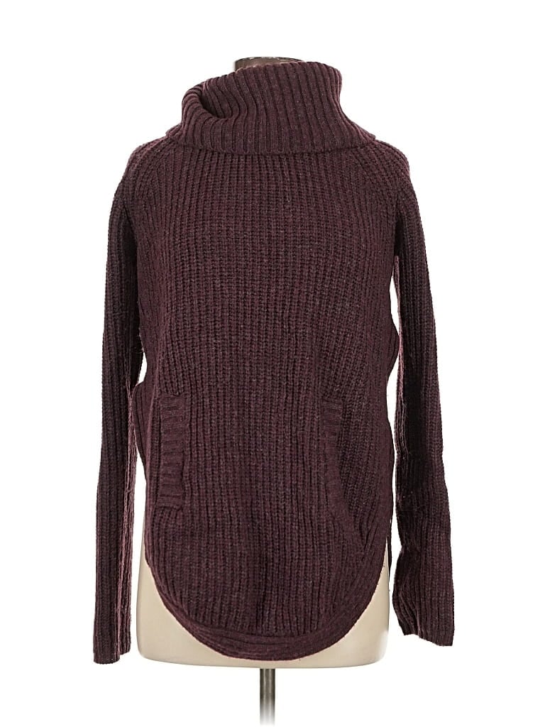 Pre-owned Max Studio Turtleneck Sweater In Burgundy