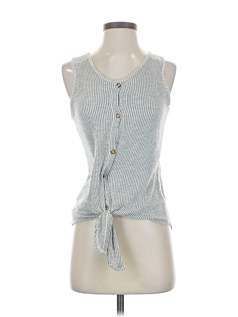 Pre-owned Assorted Brands Sleeveless Blouse In Gray