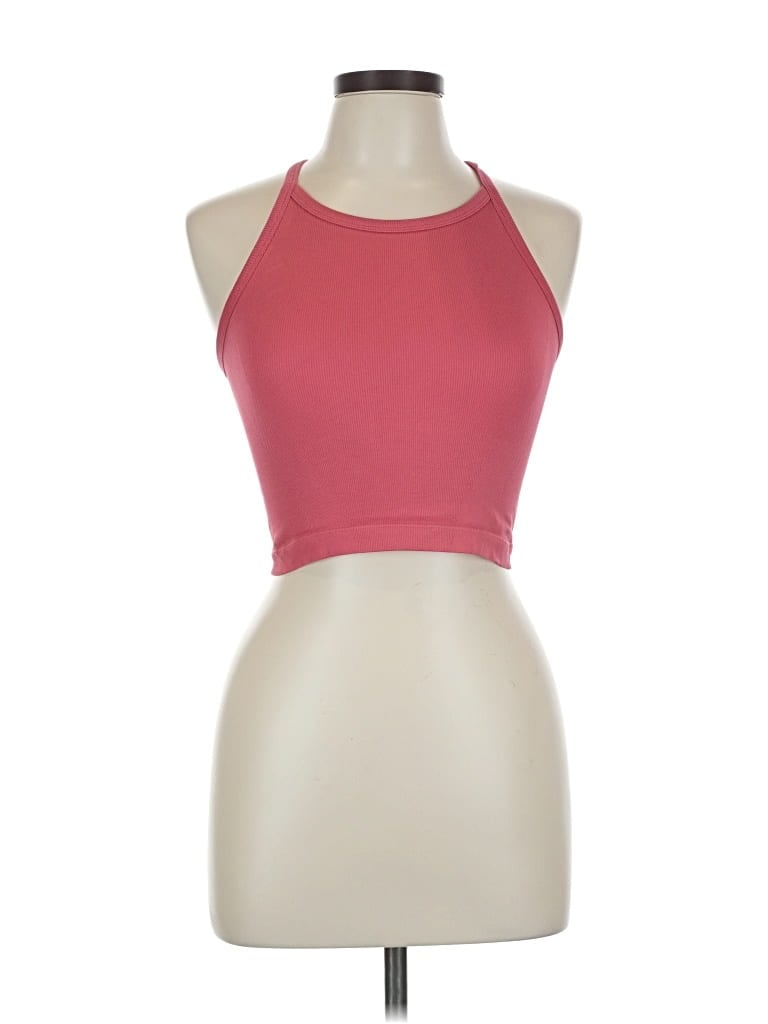 Pre-owned All In Motion Tank Top Pink Halter Neckline Tops