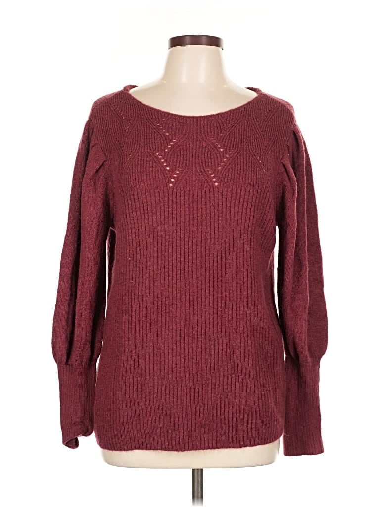 Pre-owned Liz Claiborne Pullover Sweater In Burgundy