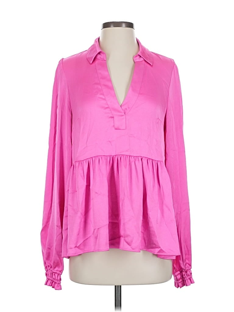 Pre-owned Lilly Pulitzer Long Sleeve Blouse In Pink