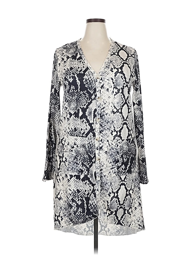 Pre-owned Unbranded Cardigan Sweater In Silver