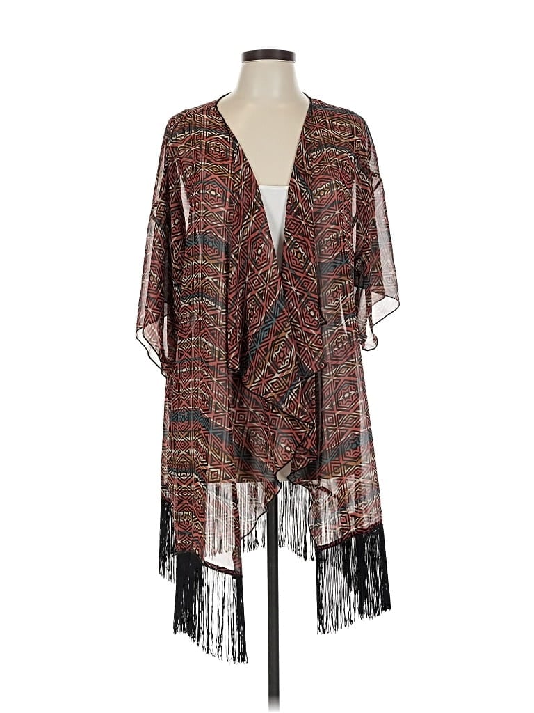 Pre-owned Lularoe Kimono In Brown