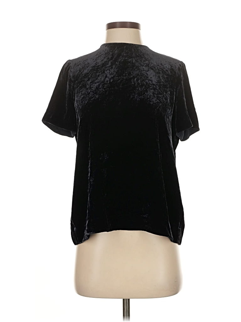 Pre-owned Vince Short Sleeve Turtleneck In Black